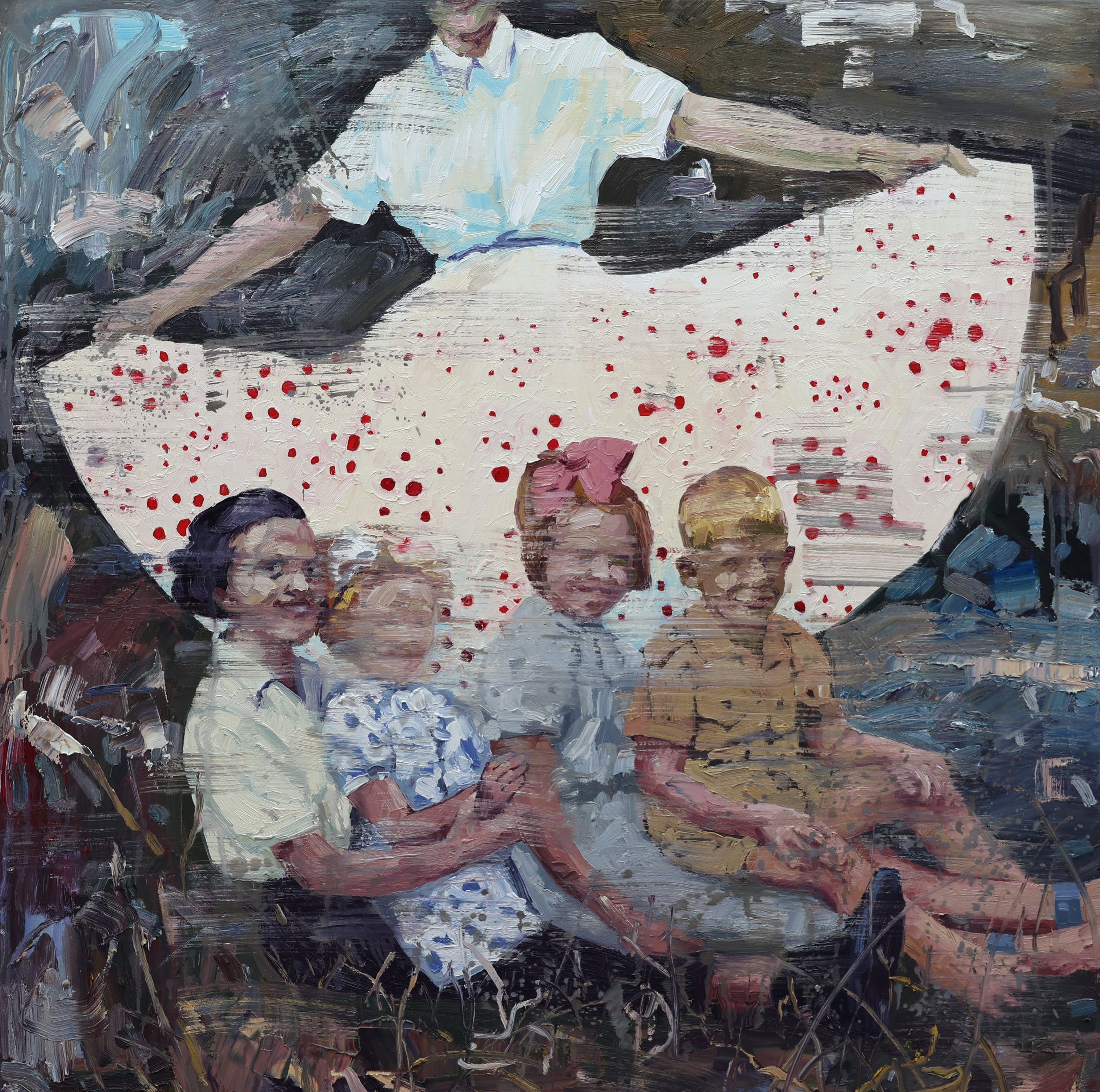 Polkadots - 100x100 cm. Privat eie, USA