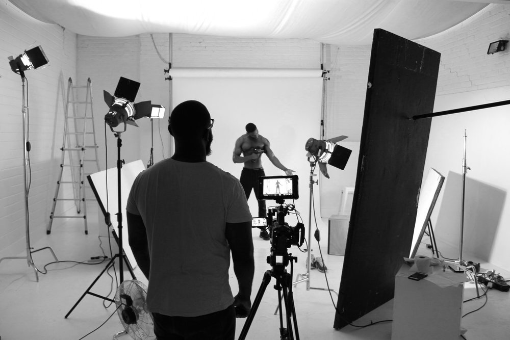 Video production in a studio in South London for Sports brand RecovaPro