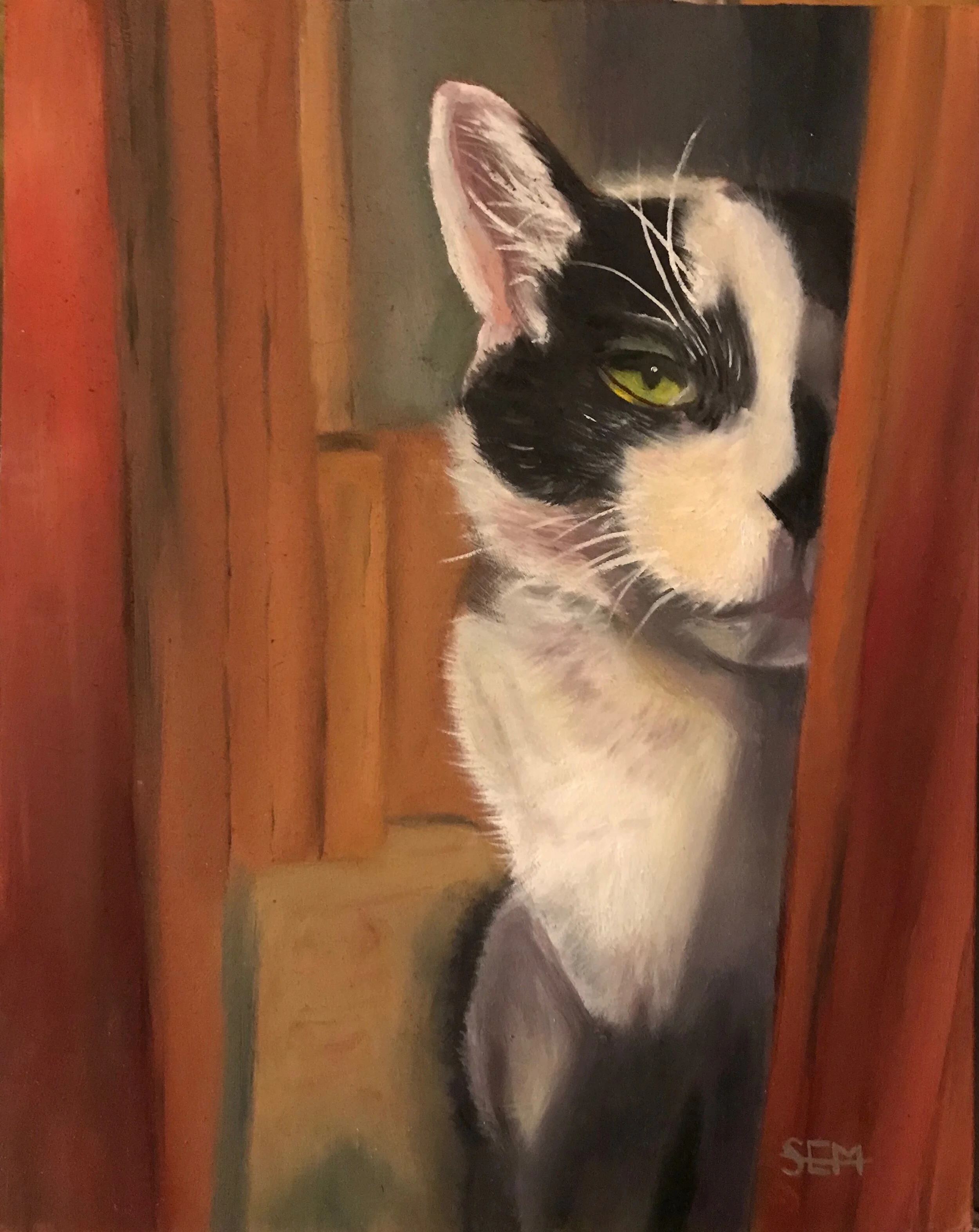 Sneaky Cat - Oil