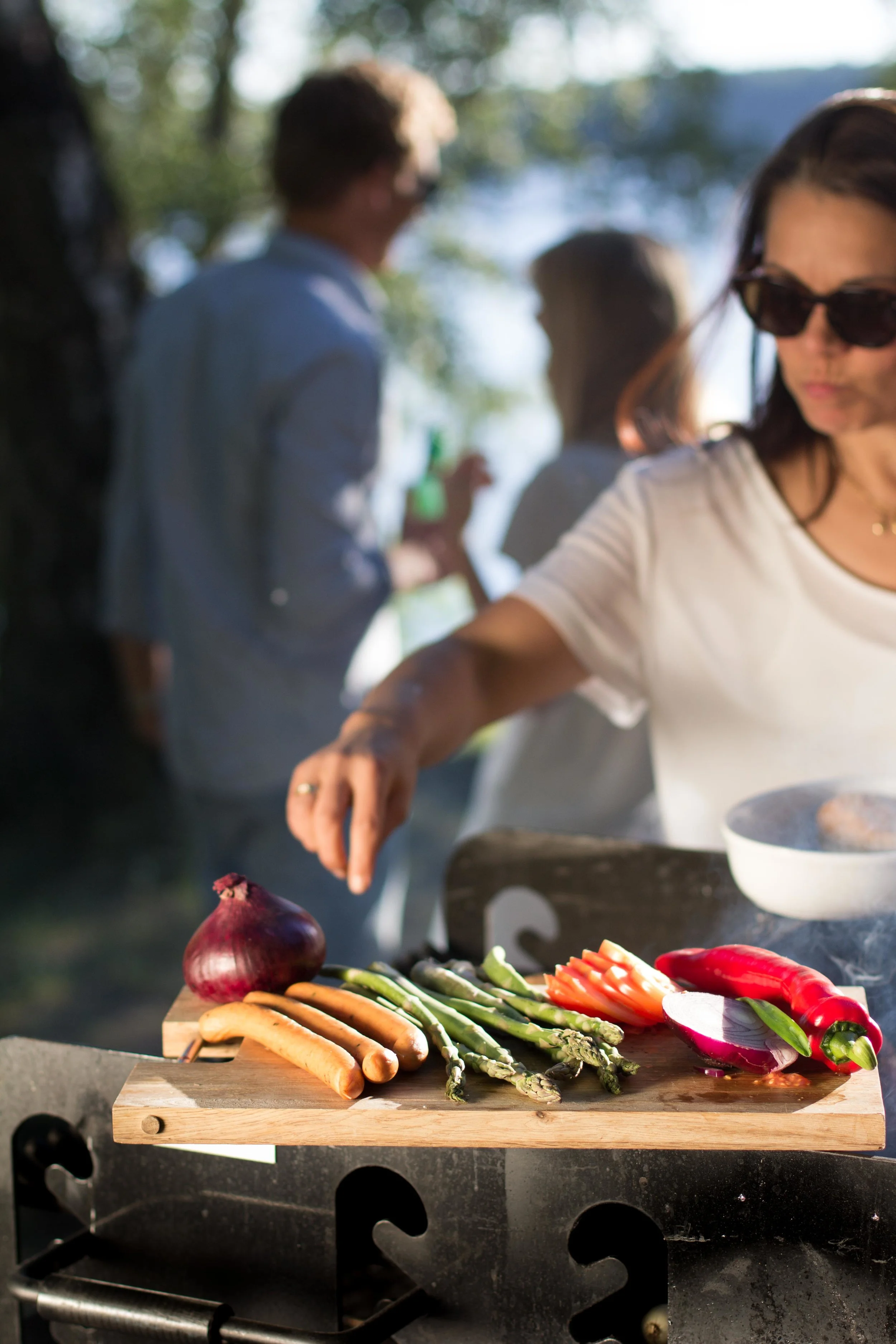 Grillning en sommarkväll