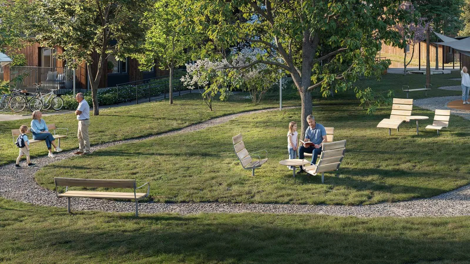 Pillow-serien i parkmiljö