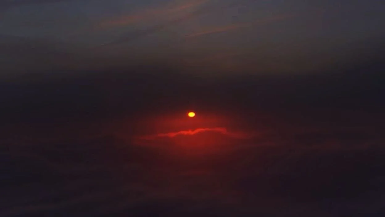 With Skye ... clouds and sunrise and Rachmaninoff 