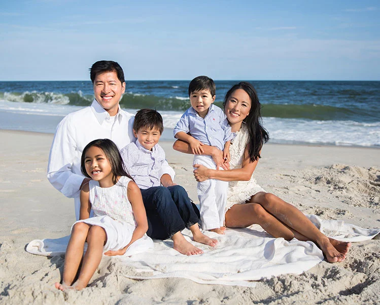 Brenda at the beach with her beautiful family (undoubtedly slathered in Physical Fusion SPF 50 ).