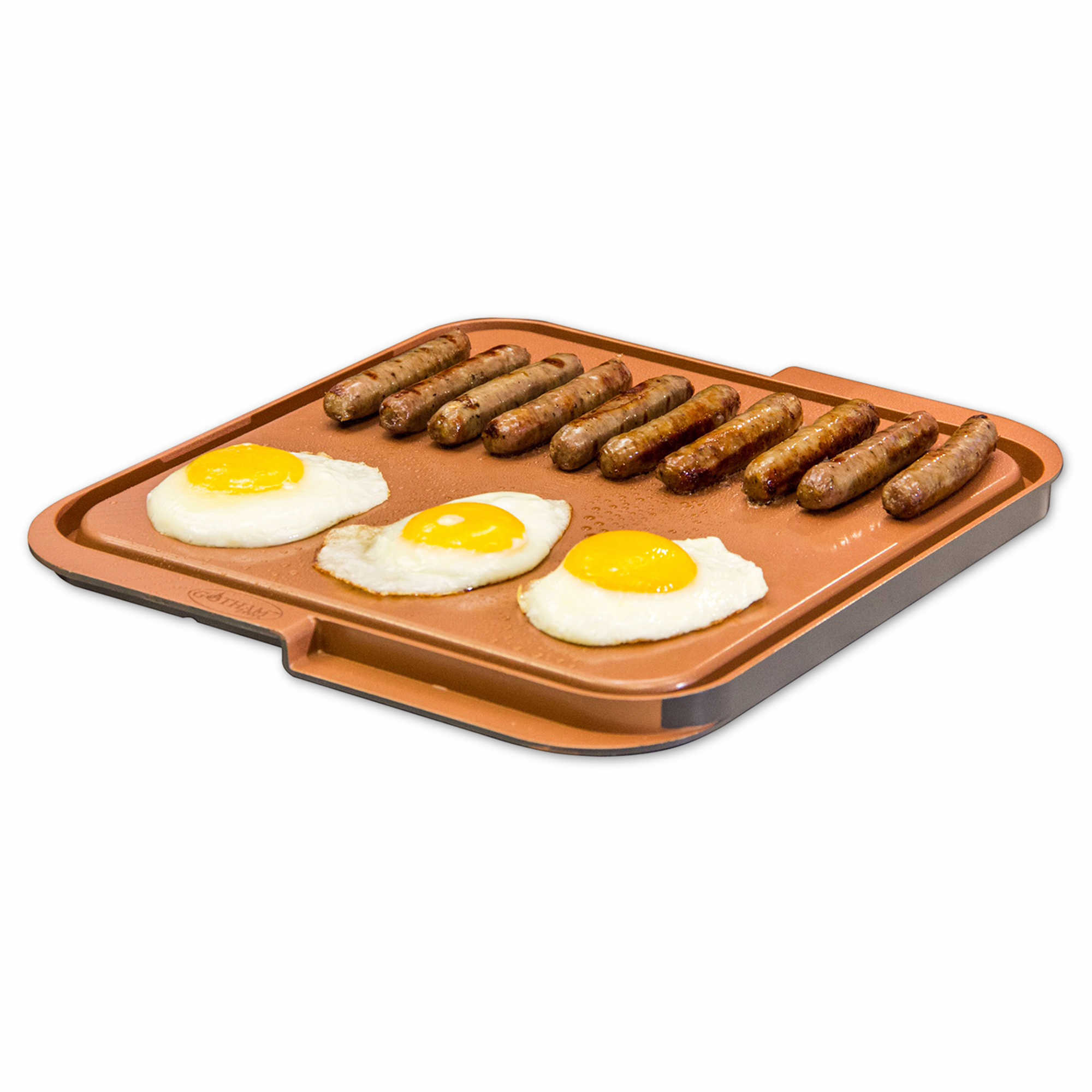 Gotham Steel Smokeless Stovetop Nonstick Healthy Indoor Kitchen Korean BBQ  Grill with Drip Tray, Ceramic Copper Coated, Dishwasher Safe 