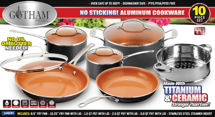 Gotham Steel Cookware Set - 10 pc
