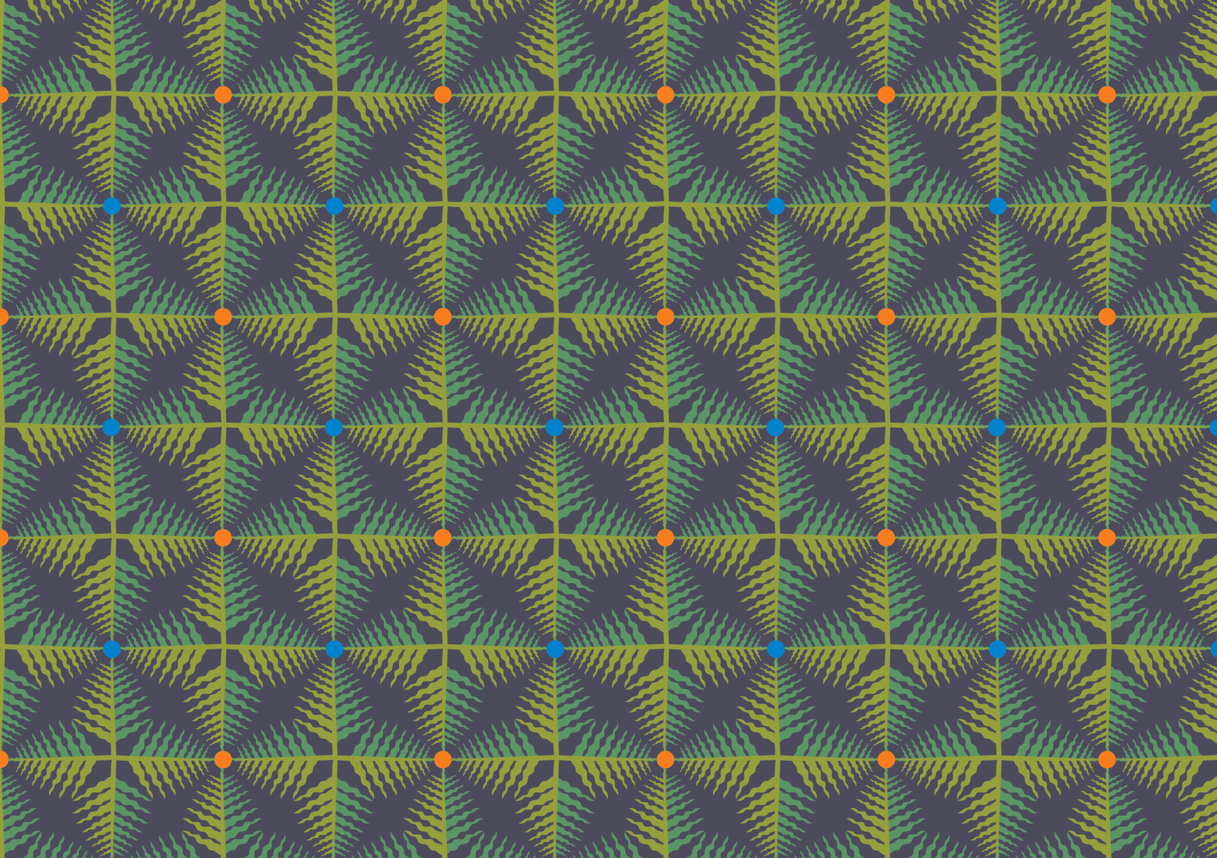 Diamonds Green - Jungle geometric leaf pattern