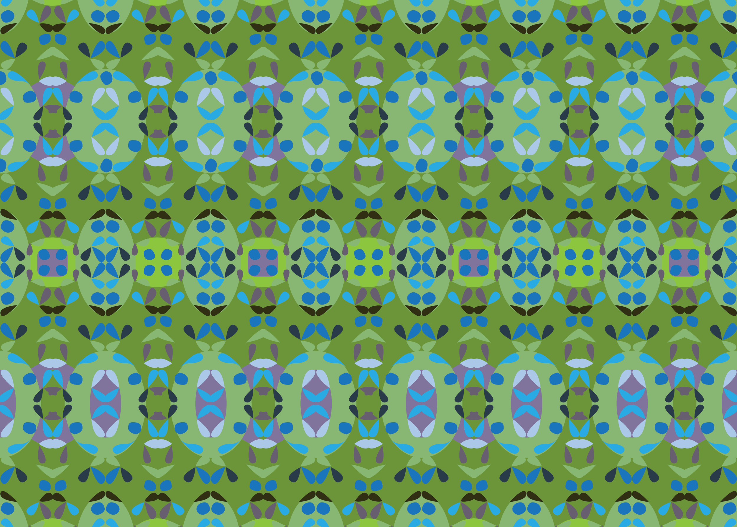 Divine Green - Stained Glass Window Pattern