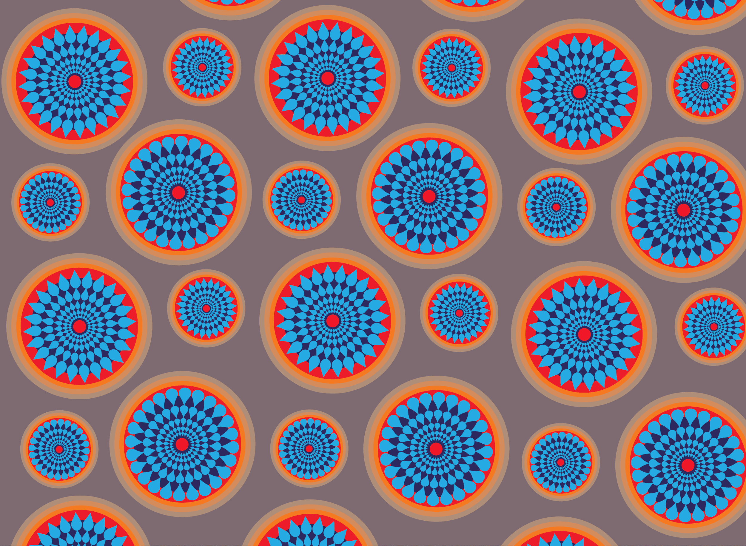 Moody Pale Grey - Circular pattern