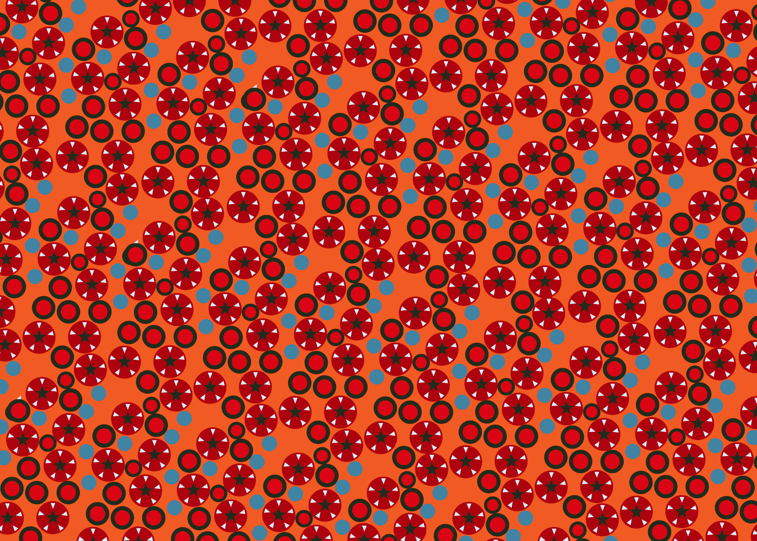 Jimi Orange - Hendrix inspired pattern