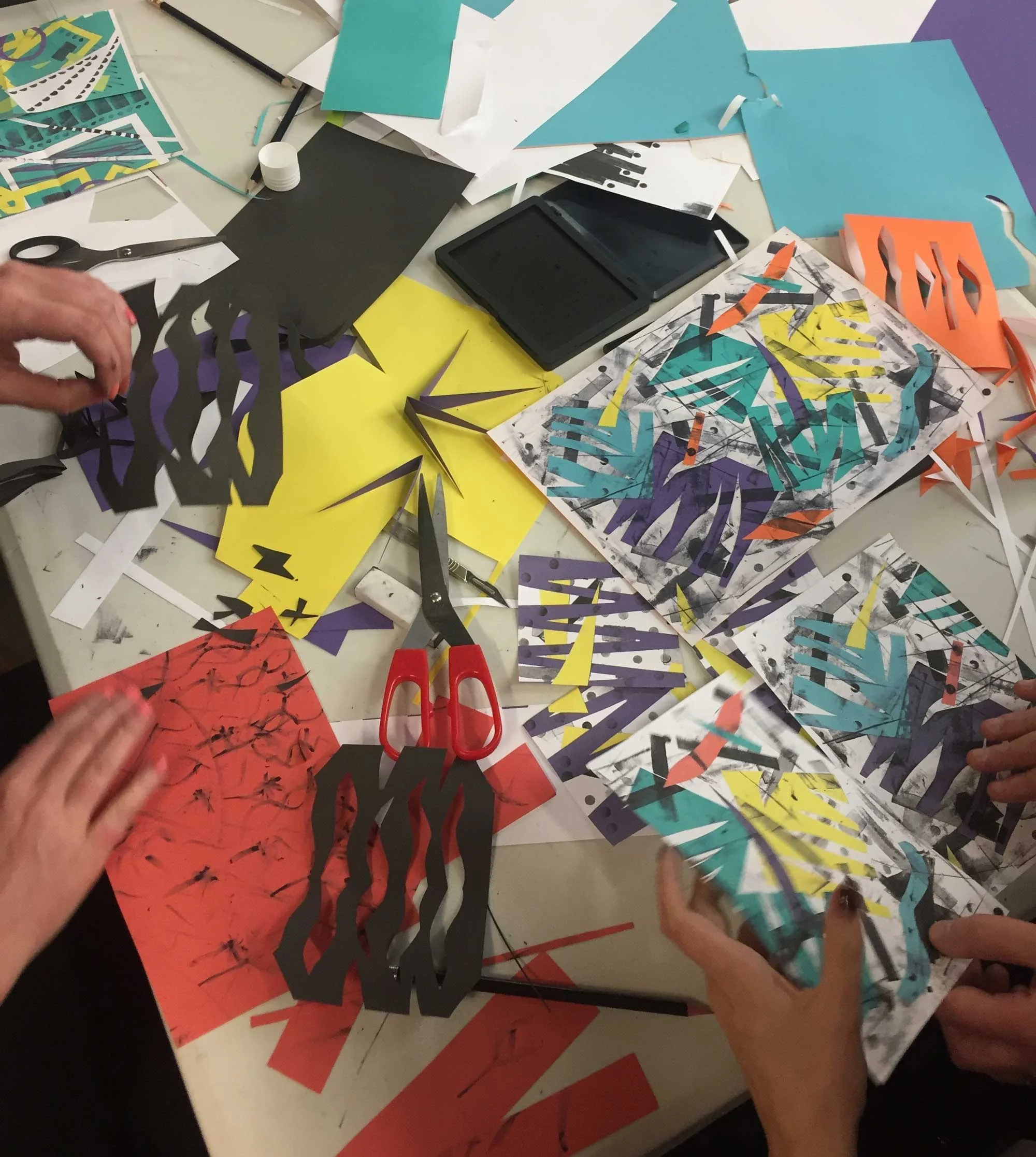 Getting creative with the scissors and ink