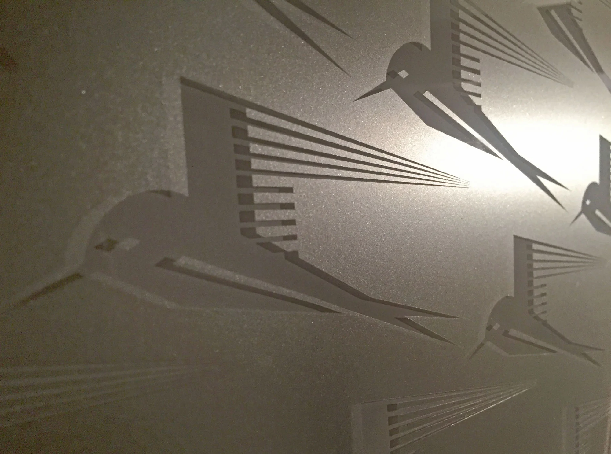 All of our patterns can be made into manifestation as frosted crystal - cut vinyl