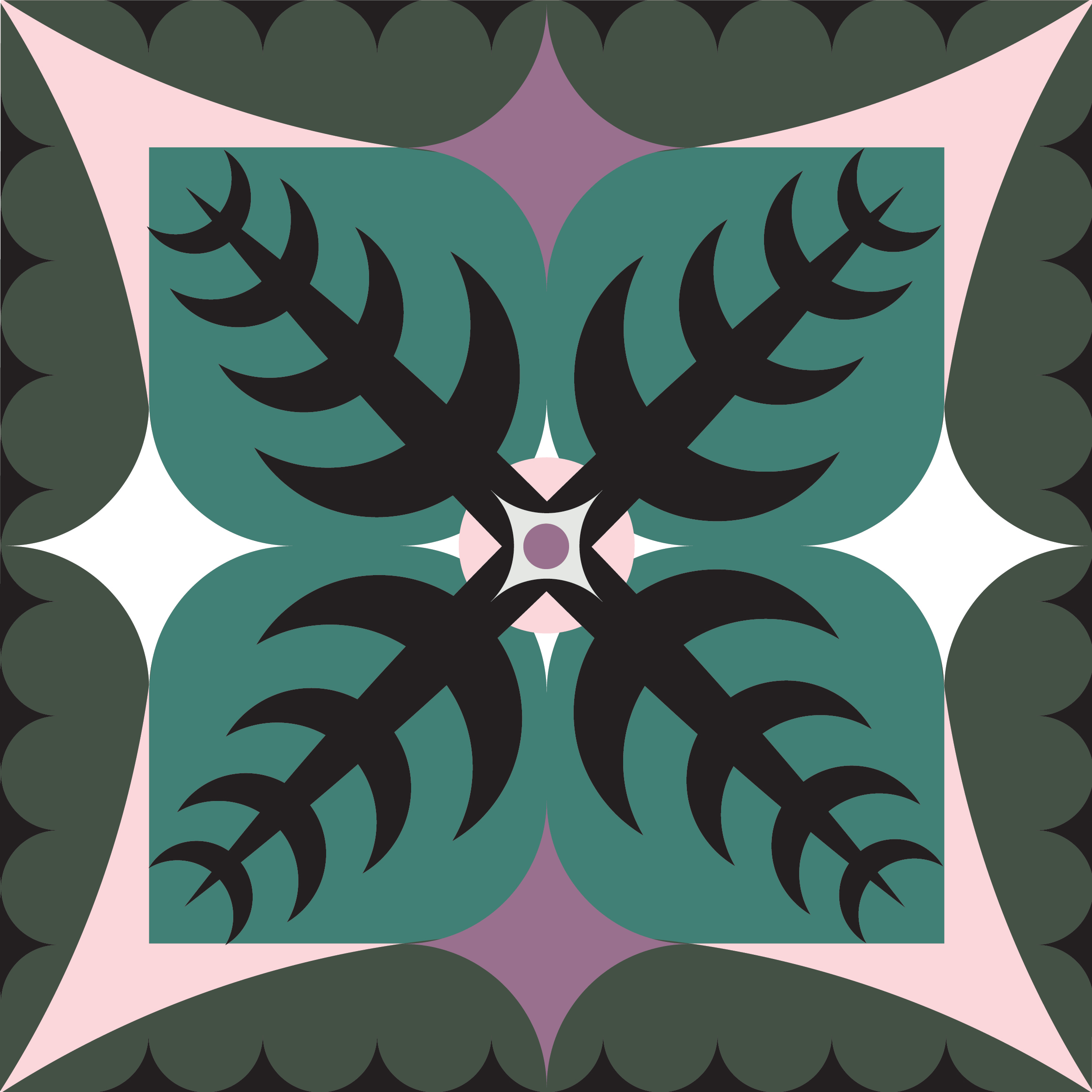MODE Green tile artwork 200mmx200mm