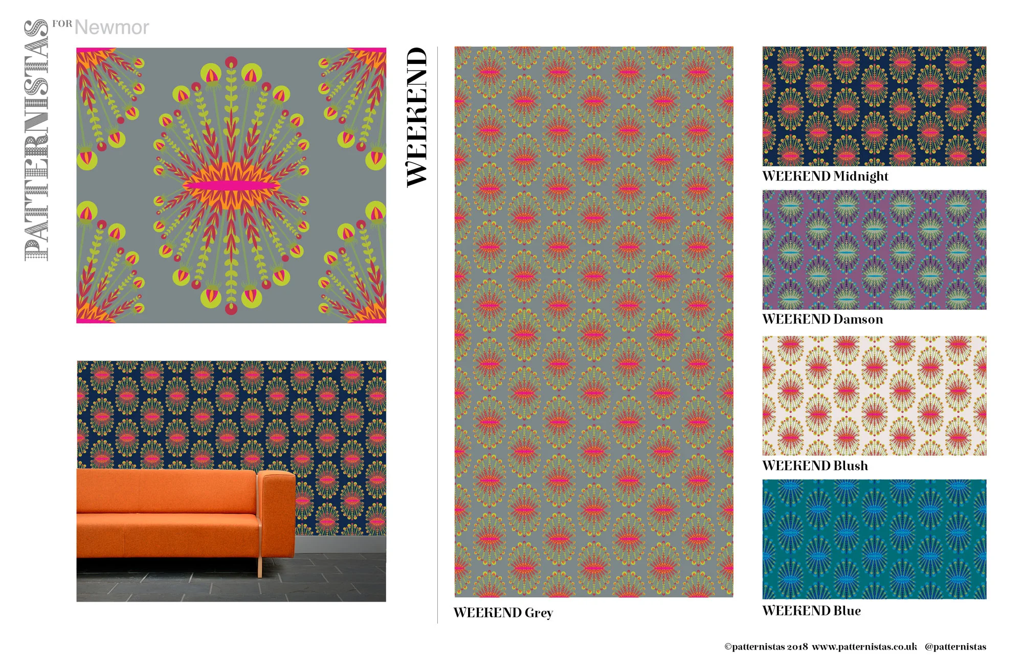 Weekend is available in five colours or we can bespoke colours to match your project