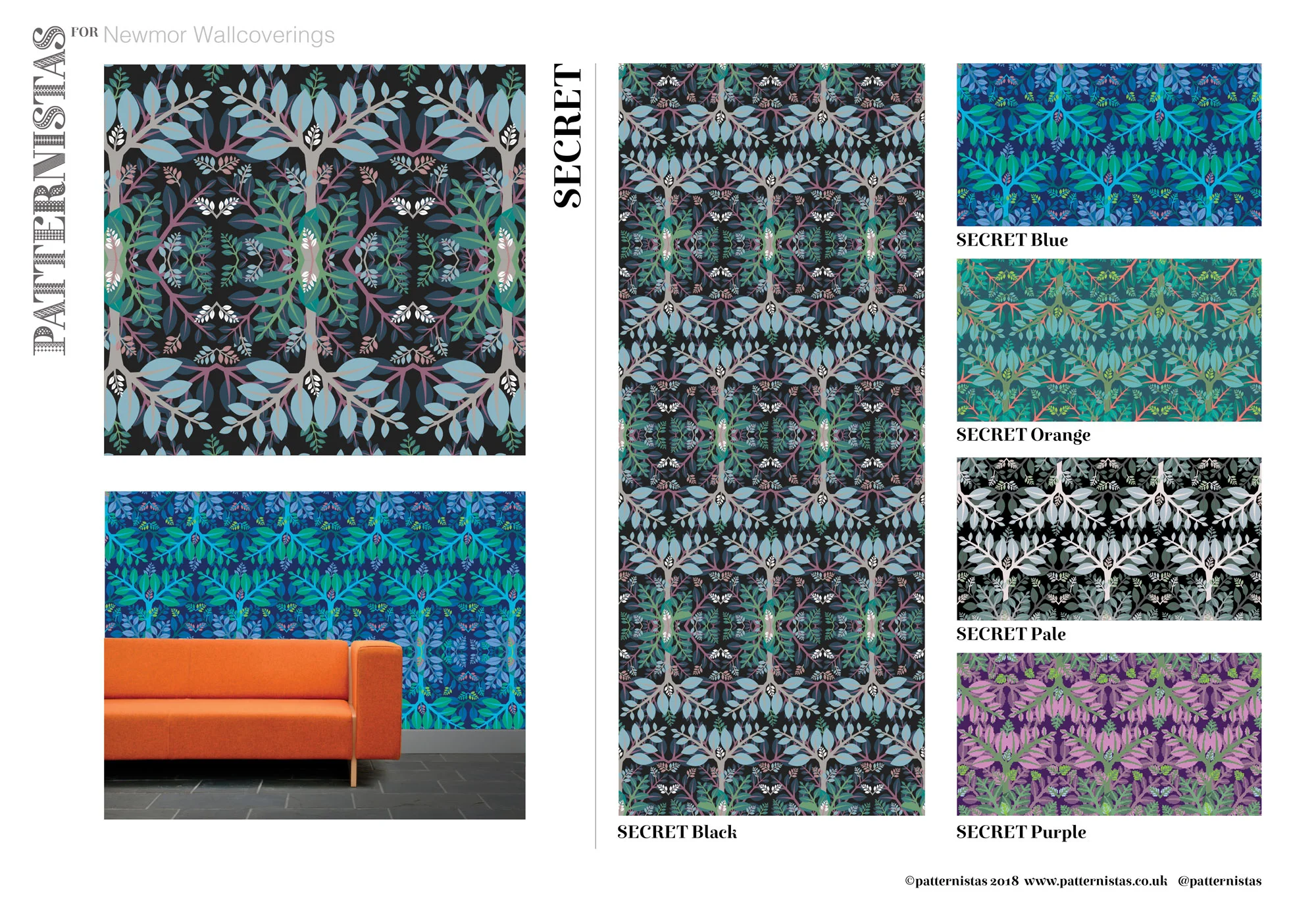 Secret is designed in five colourways or you can ask us to colour match to your scheme