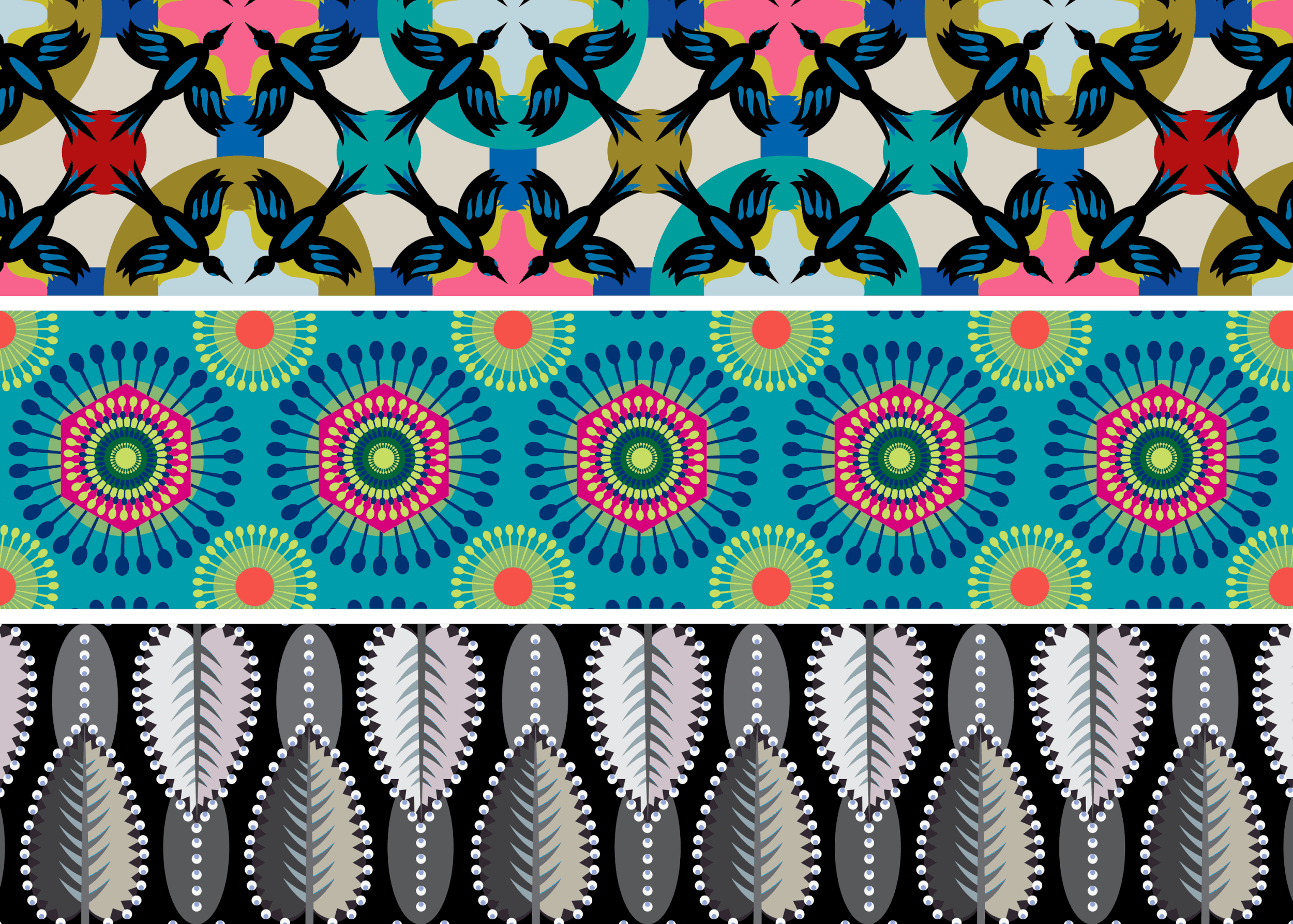 The three patterns are Chorus, Pollen and Dewdrop