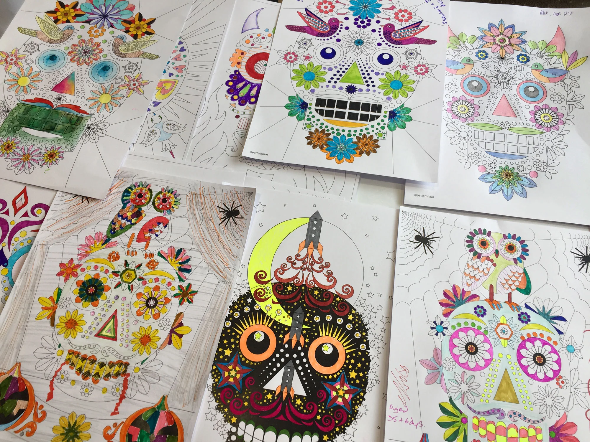 We provided black and white line templates for the UK sales team to colour in using the new products
