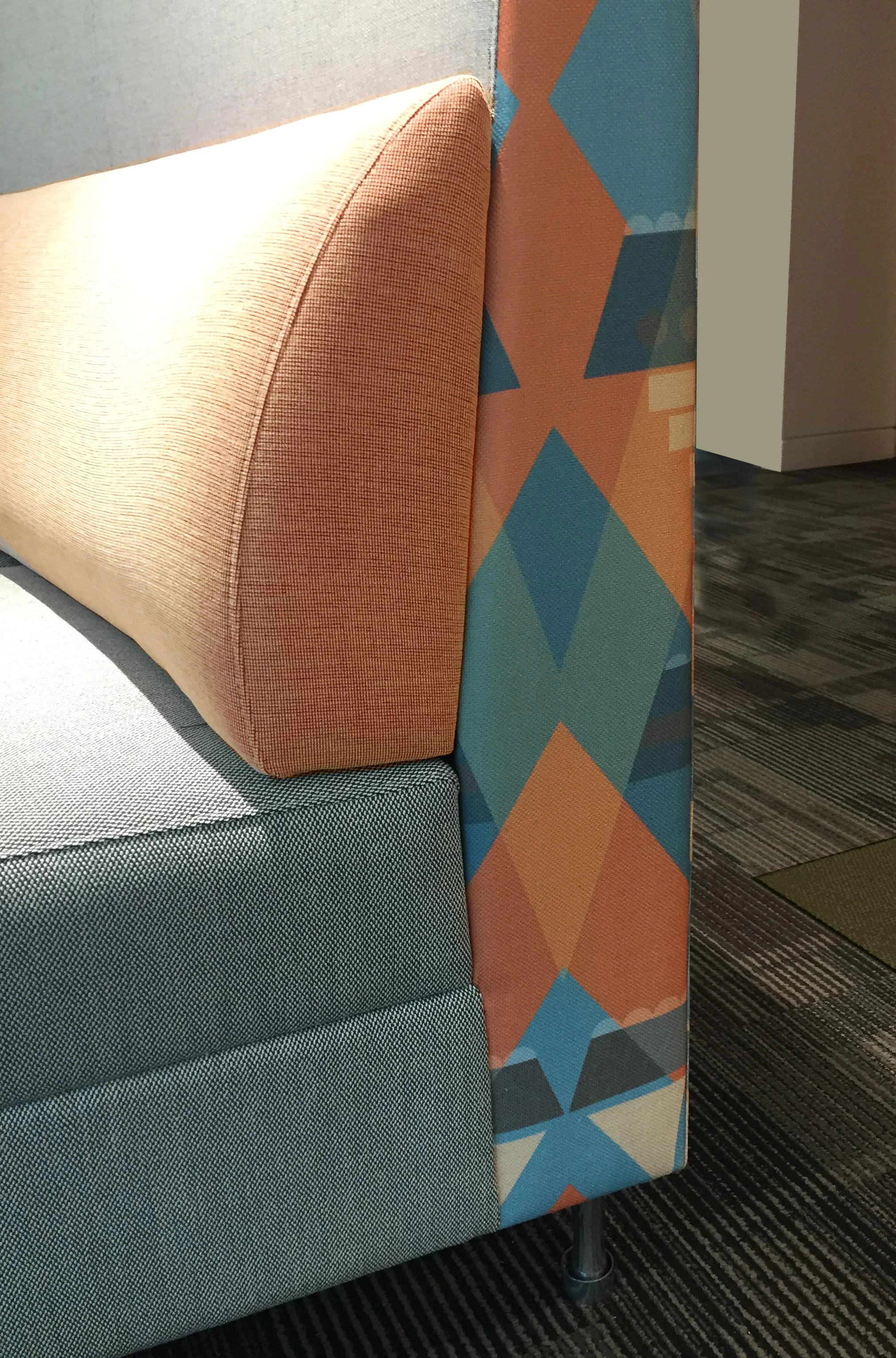 Patterns team well with co-ordinating plain colours