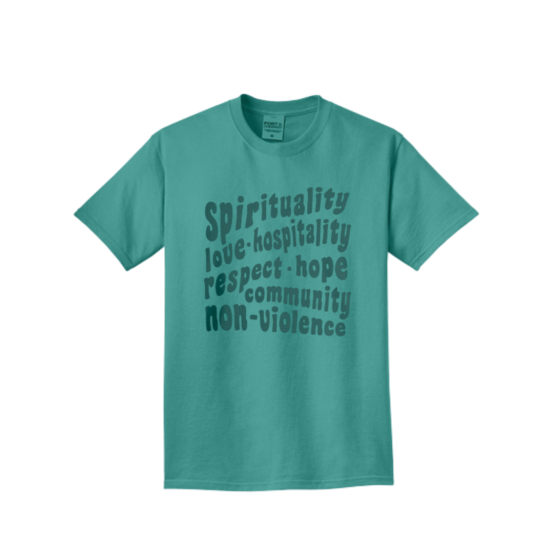 Core Values Short Sleeve ADULT & YOUTH T-Shirt — Love Your Neighbor Y'all