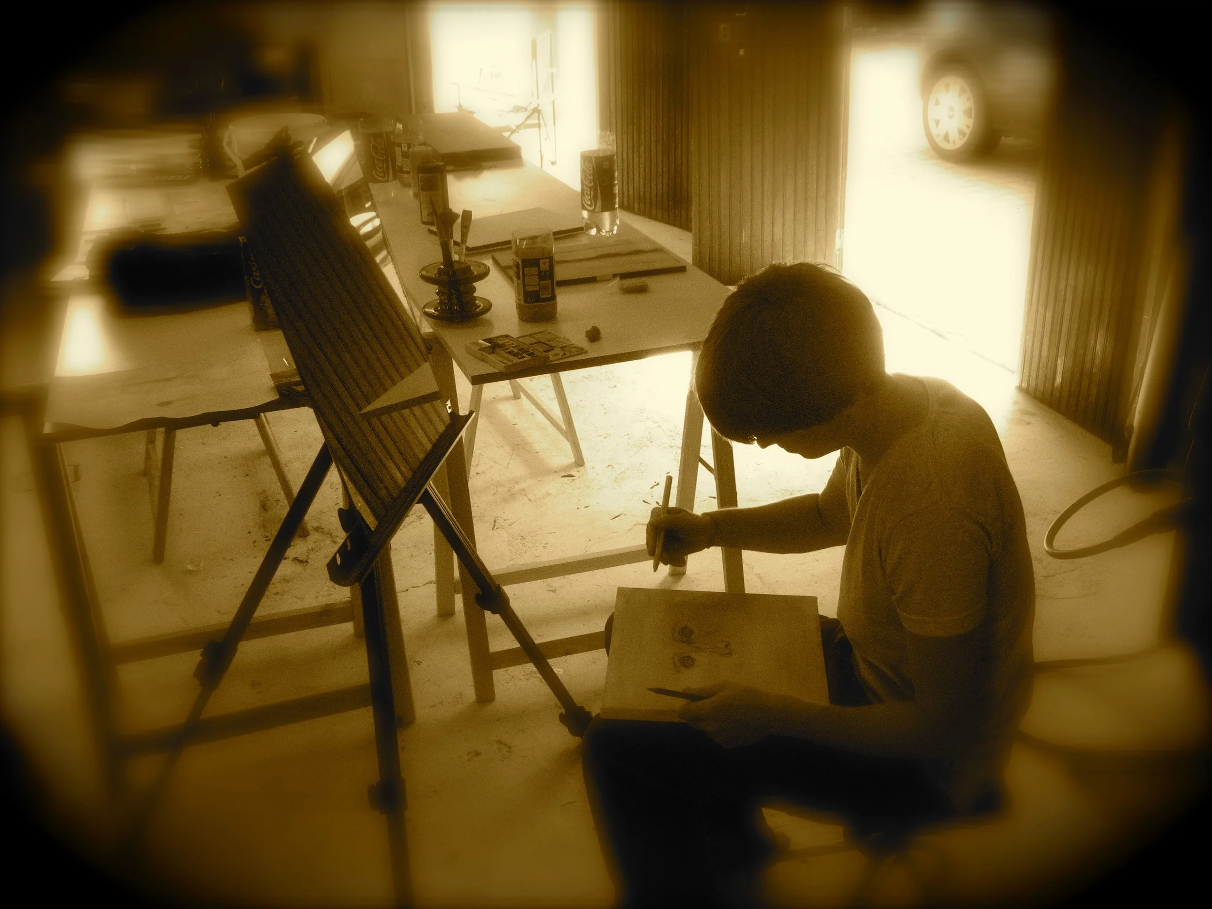At work in the studio...