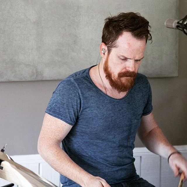 #tbt to our time w/ @sterloid. We are tracking vocals with him this coming week to finish up our EP! Stay tuned for more!! ⚡️🎤⚡️ #octobervi #soundofsterloid #drums #vocals