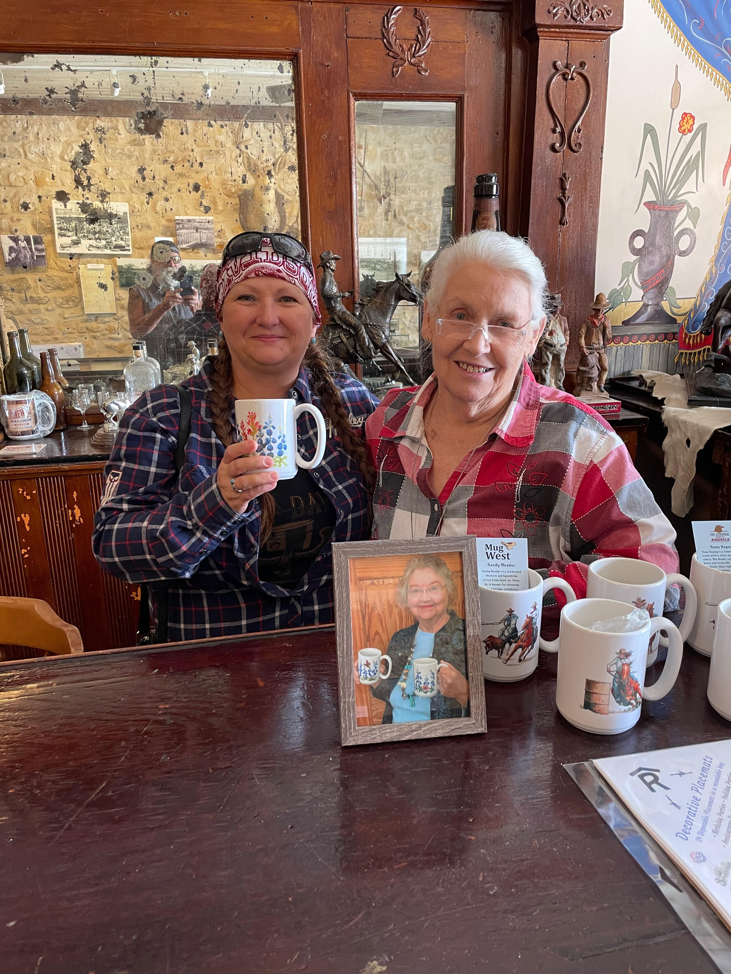 Mugs for sale at the museum.