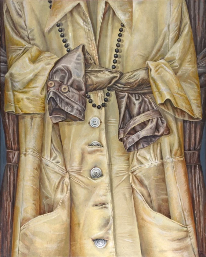 Raincoat with Tied Sleeves