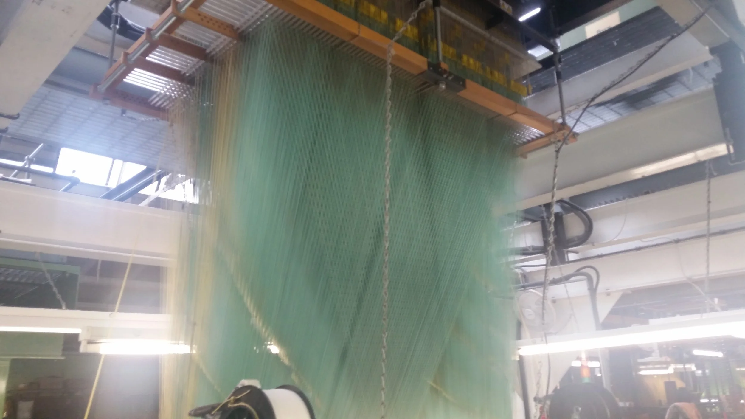 One of Gainsborough's Jacquard Looms creates a sea of colour