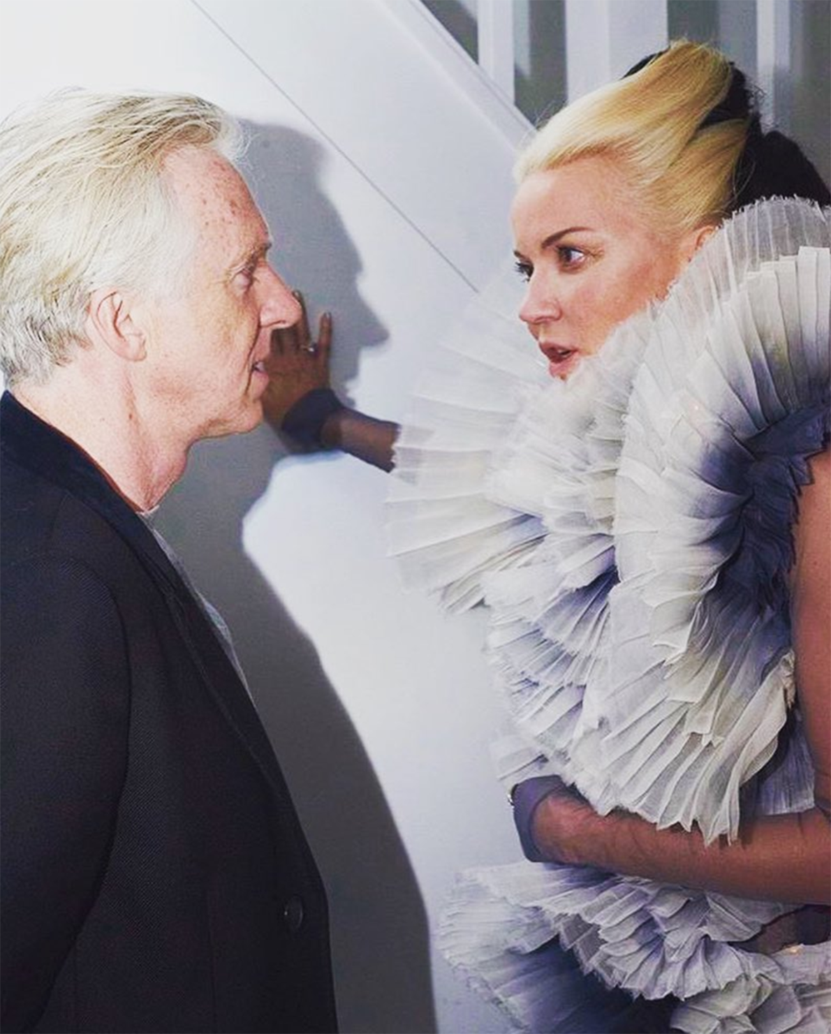 Daphne Guinness wearing Lunar Dress, dip dyed with logwood (image credit belongs to Deborah Milner)