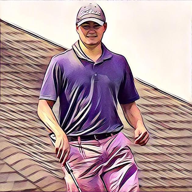 Photo: Daily Mail - Rapist John P. Enoch enjoying a day of golf while sporting a full-fledged boner after his release from jail.