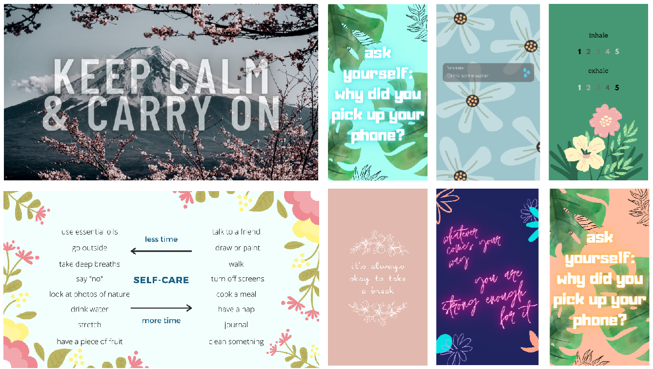 Downloadable Wallpapers Bundle — Panic, Anxiety, & Stress Support