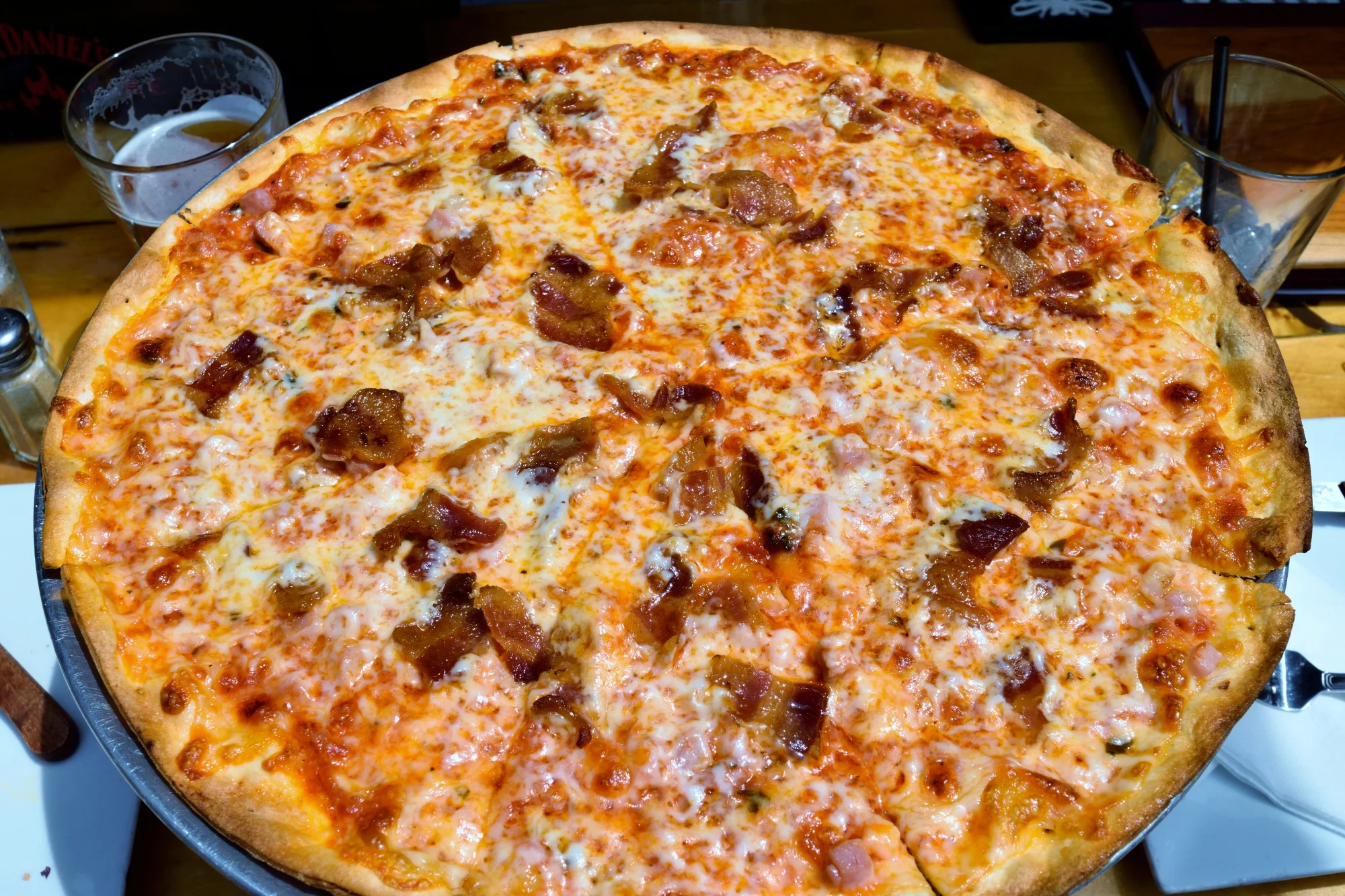 Applewood Bacon and Ham pizza. It's got bacon, do you need another reason?