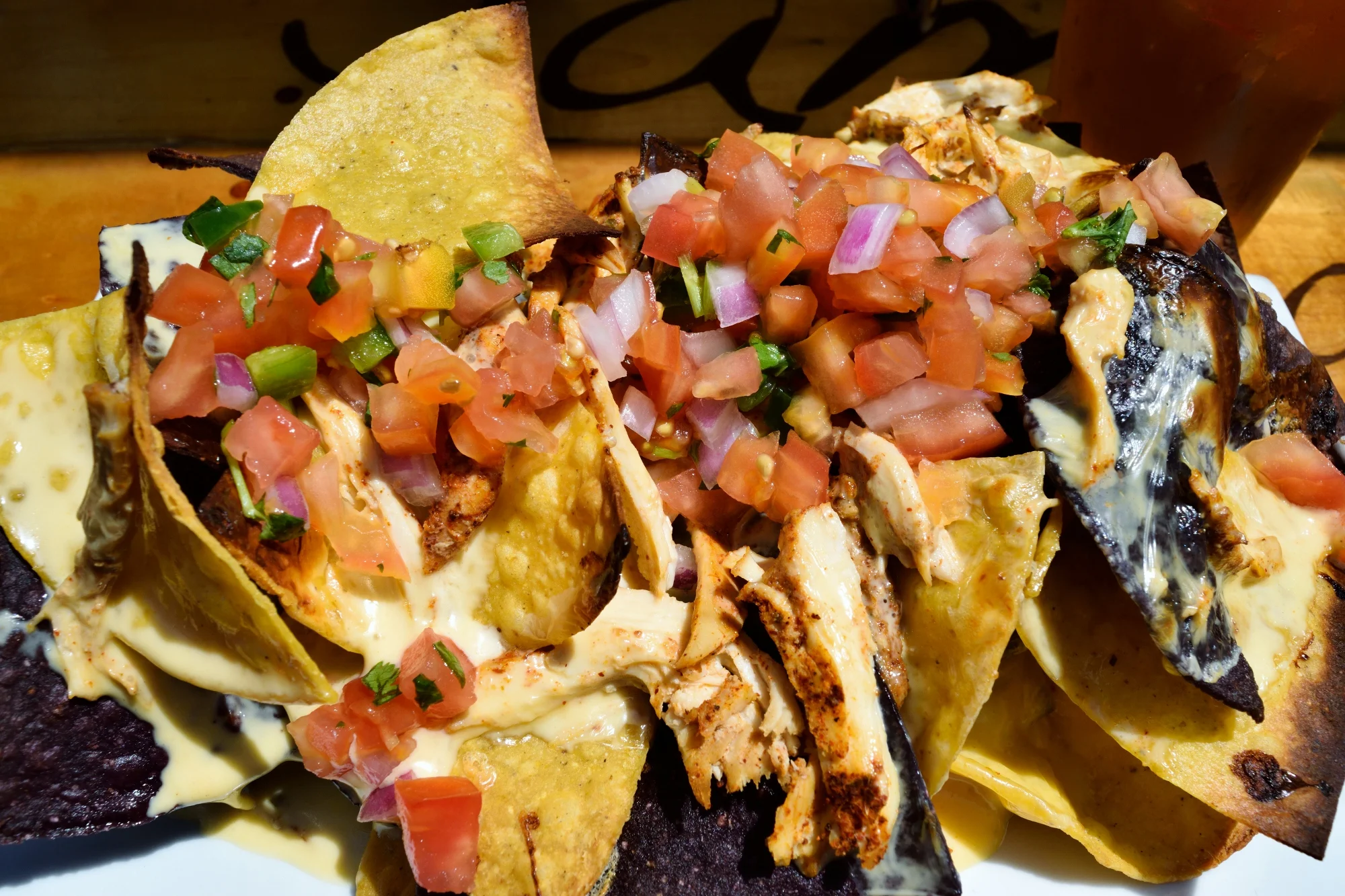 Chicken Nachos at Jamian's - that cheese sauce is unique and something hard to replicate.