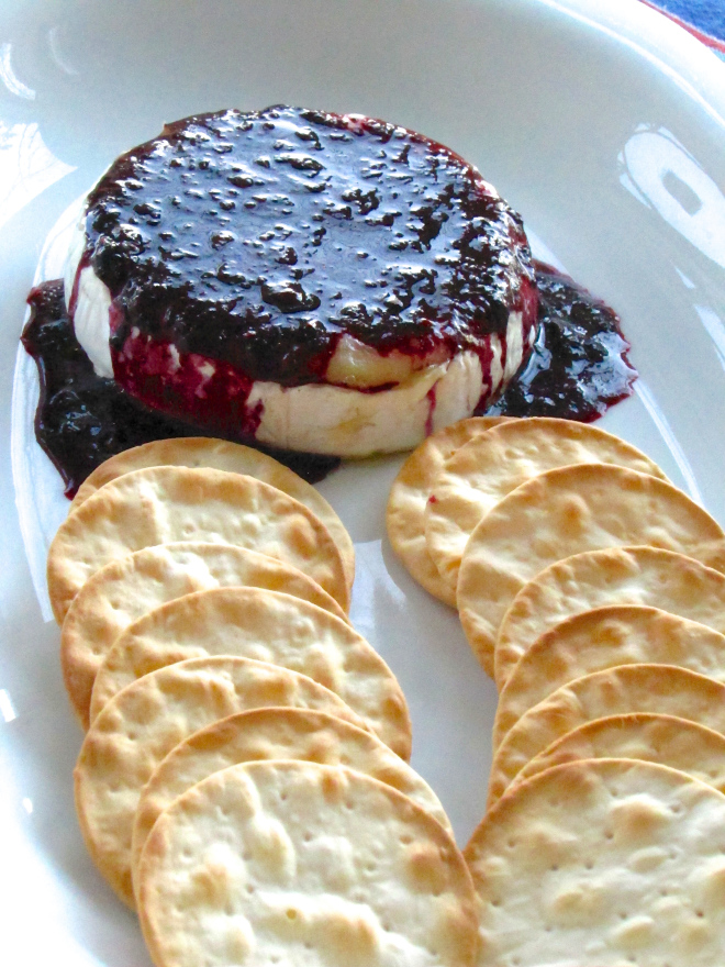 Baked Brie with Blueberry Compote