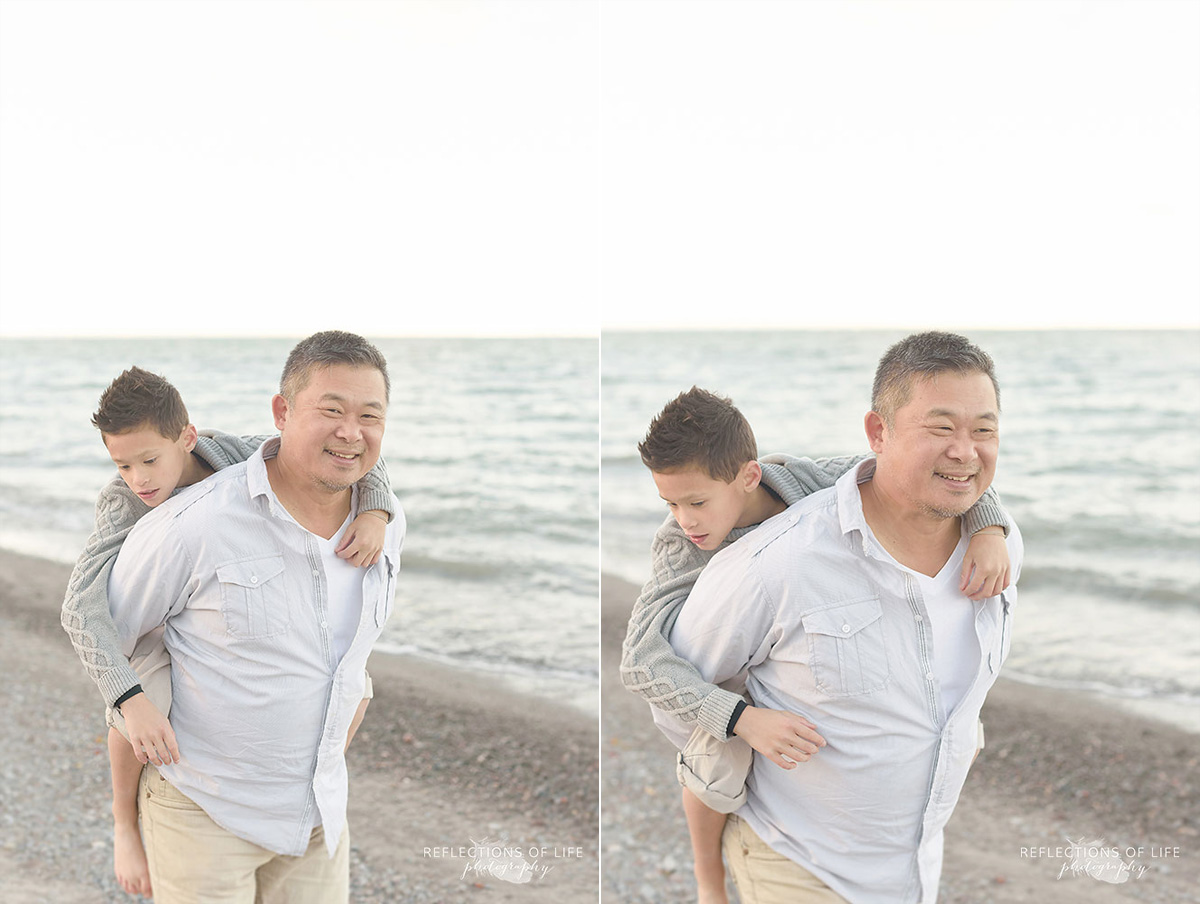 playful dad and son photography southern ontario canada