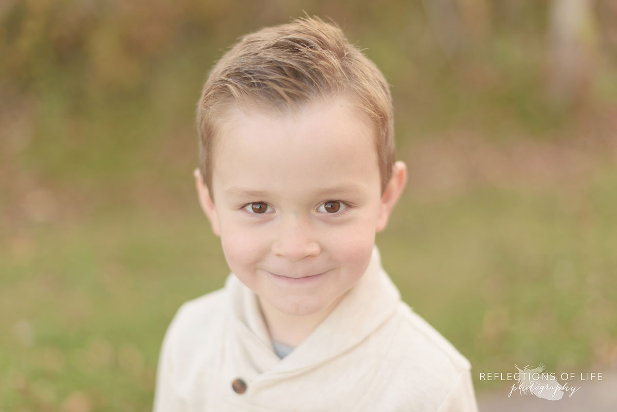 curious little boy professional portraits niagara ontario