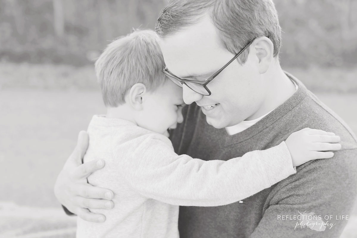 casual and loving dad and son portraits ontario