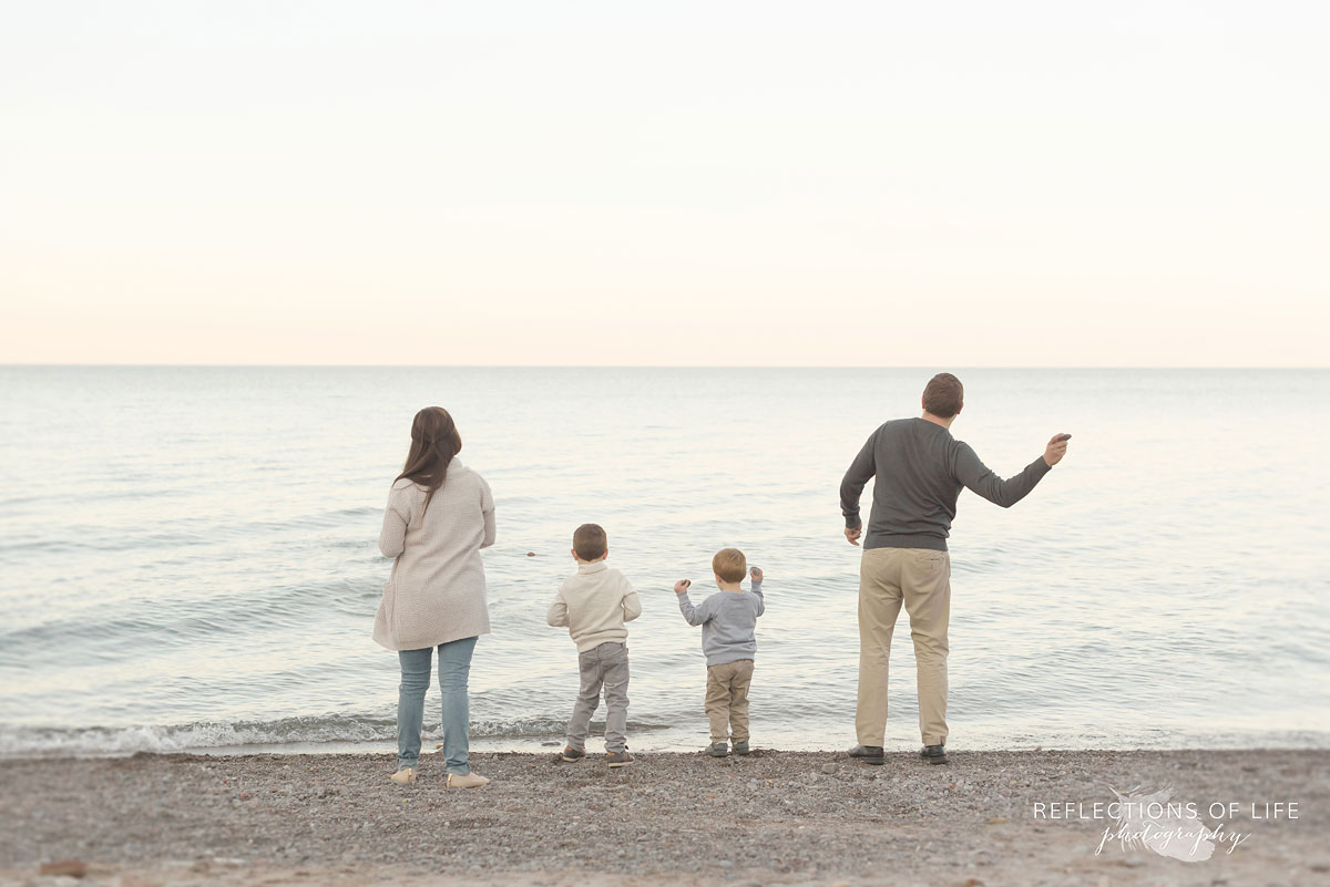 natural light family photography at sunset grimsby ontario