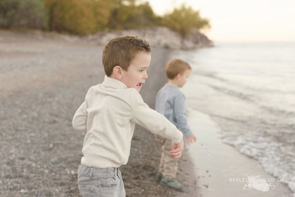 natural light family photography at sunset southern ontario