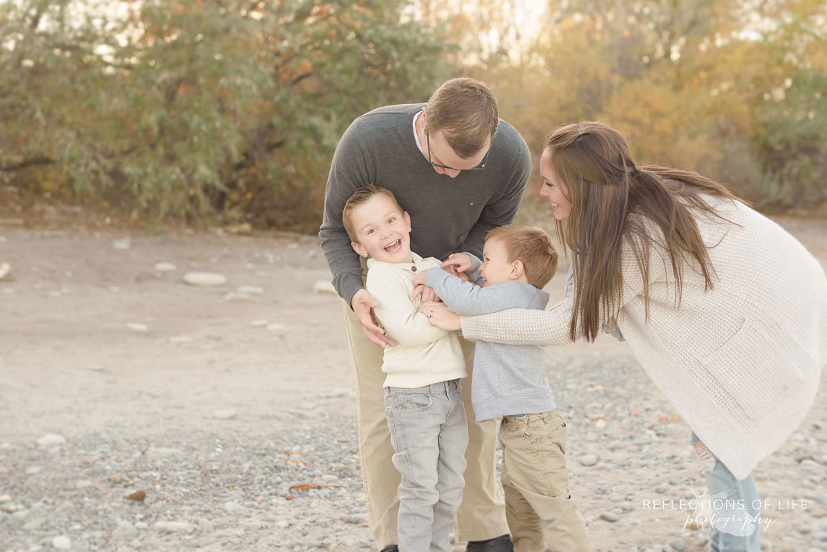 meaningful, emotional family photographs at sunset southern ontario