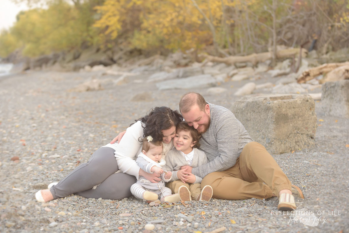 Lovely family photography at sunset in St Catharines Ontario Canada