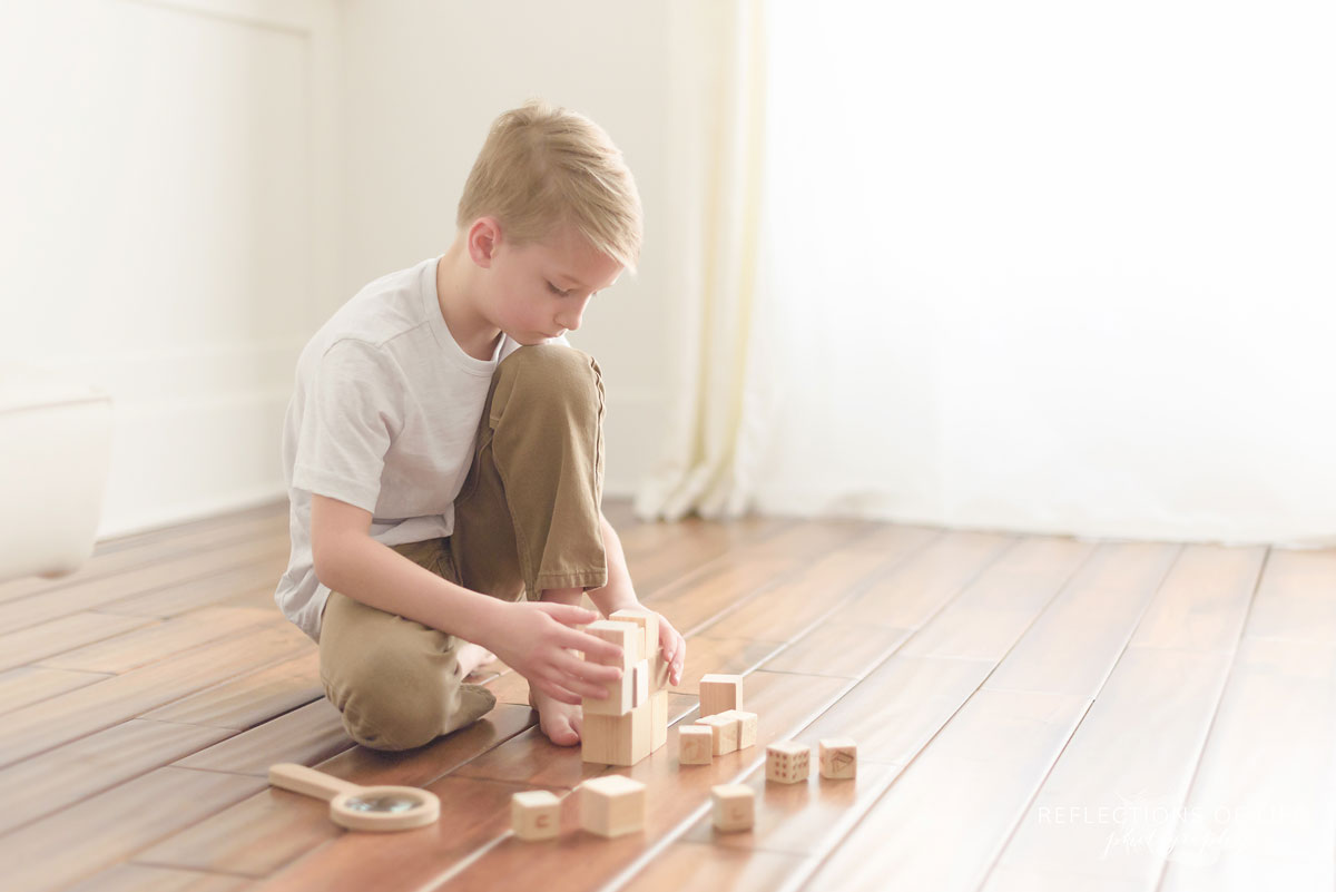 playing with blocks natural light studio ontario canada