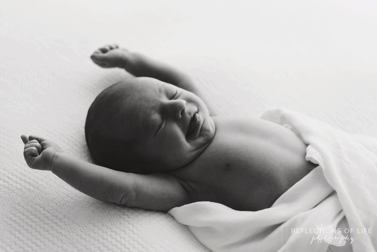 010 Baby stretching Niagara Newborn Photographer