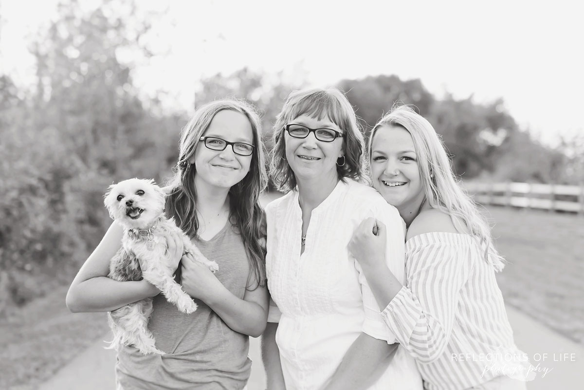 Mother and Daughters on the path near Lake Ontario Niagara Family Photographer