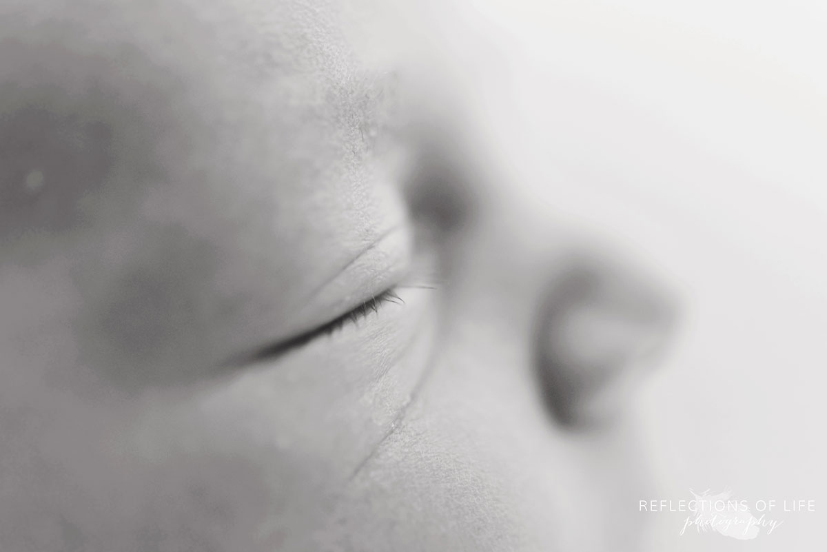 Newborn baby boy eyelashes