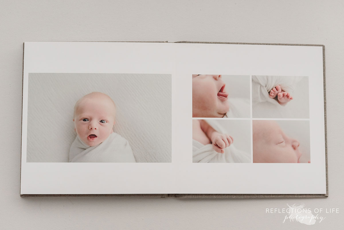 open album newborn features