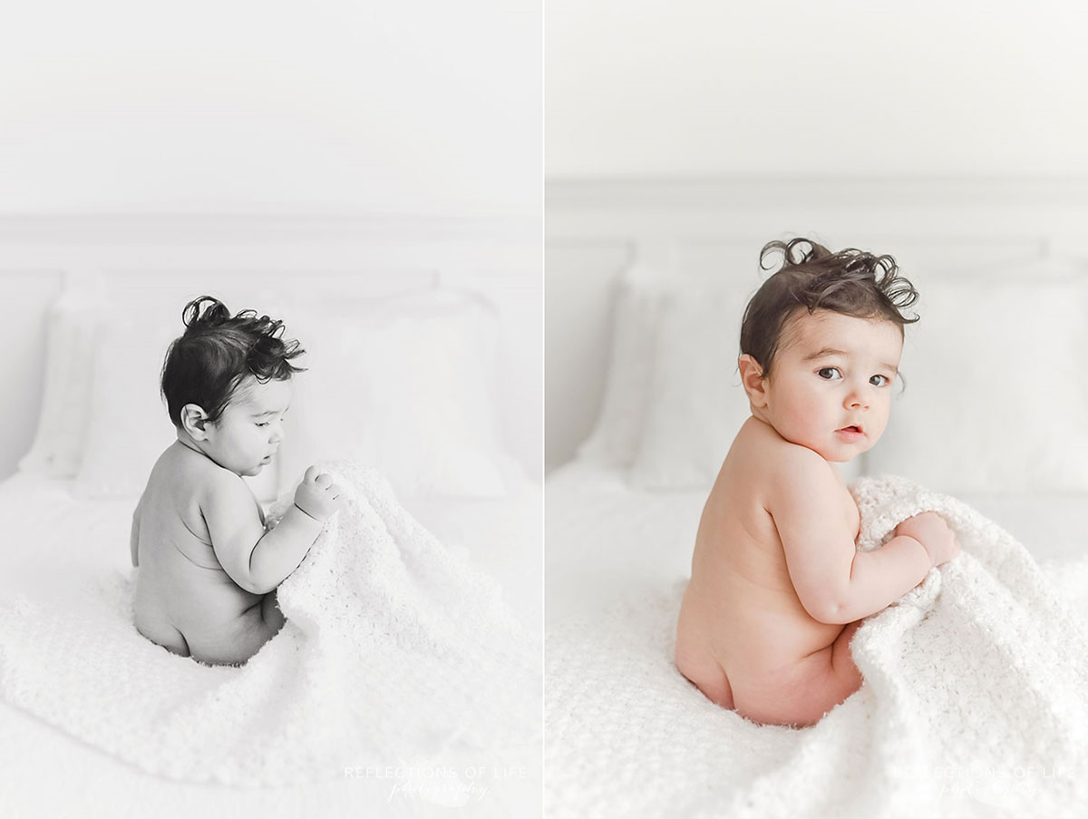 Adorable baby boy bum naked baby so cute Niagara Ontario Photo Studio