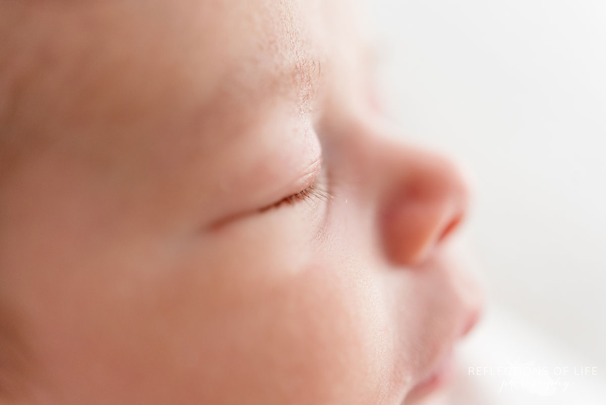 Newborn baby girl eyelashes