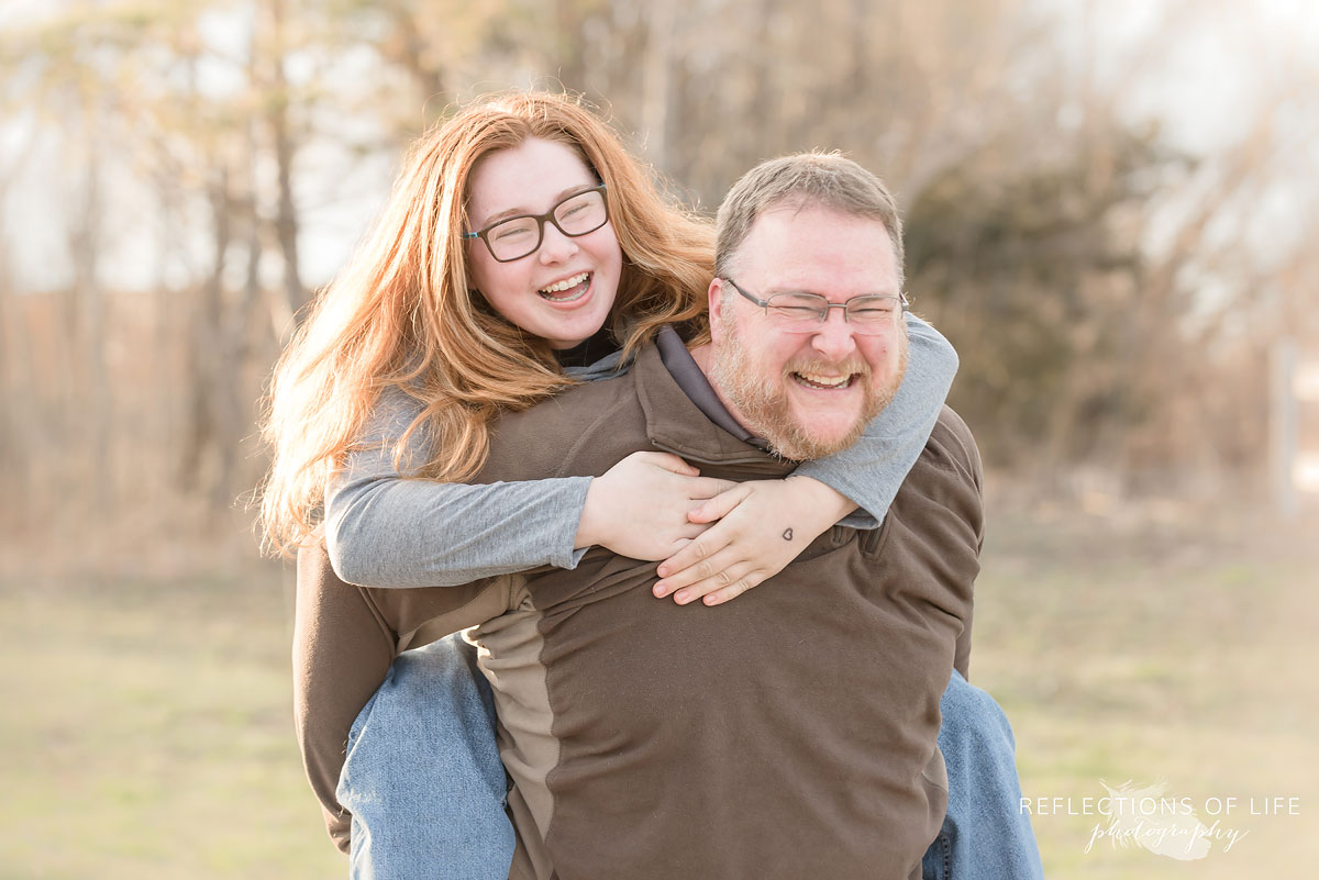 Fun photos with dad and daughter