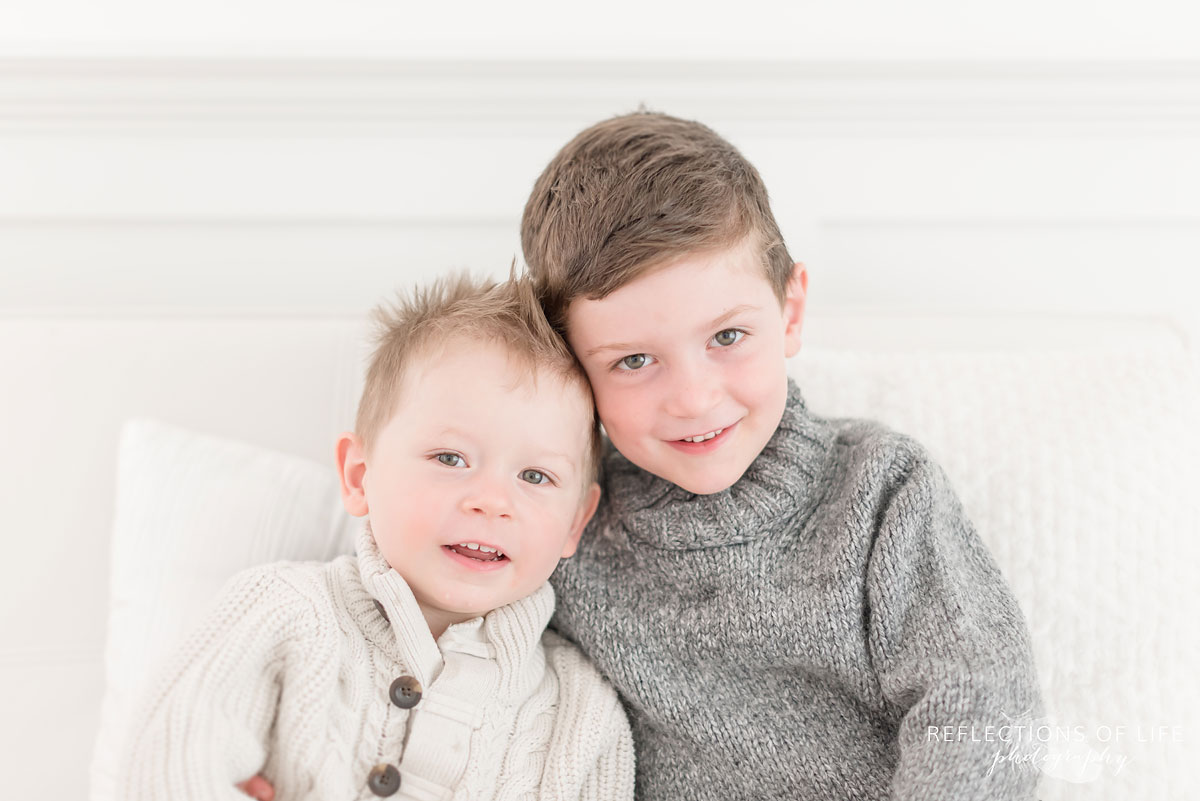 Brothers in natural light studio Niagara Ontario
