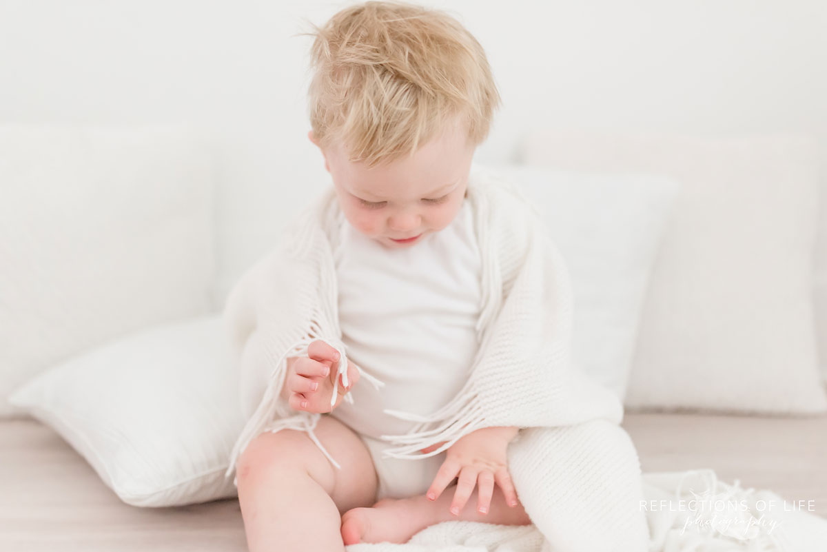 Baby with blanket